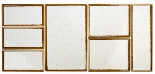 GN 2/4 Tablett -STONE ART- 53 x 16,2 cm, H: 1,5 cm Melamin innen: Dekor, weiß Rand: braun außen: weiß spülmaschinengeeignet