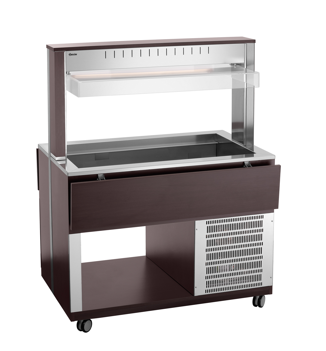 Bartscher Buffetwagen K3110-200W | Spannung: 230V | Maße: 117 x 124,5 x 151,0 cm. Gewicht: 137 kg