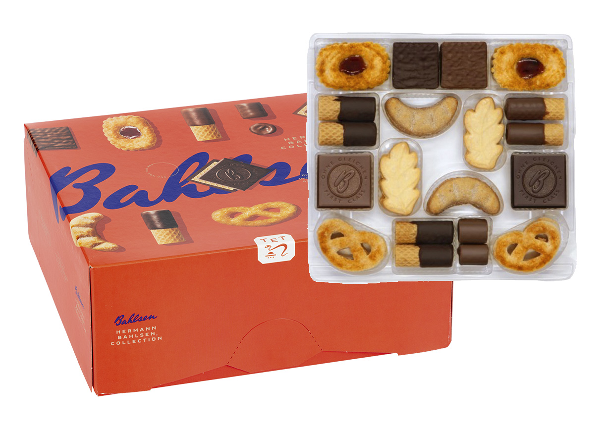 Bahlsen Hermann Bahlsen Collection L Stapelkarton 11 Bahlsen Klassiker im Serviertray Inhalt: 4 Serviereinheiten à 227 g.
