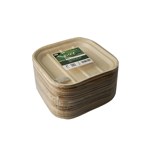 PAPSTAR 25 Deckel, Palmblatt "pure" eckig 2 cm x 20 cm x 20 cm