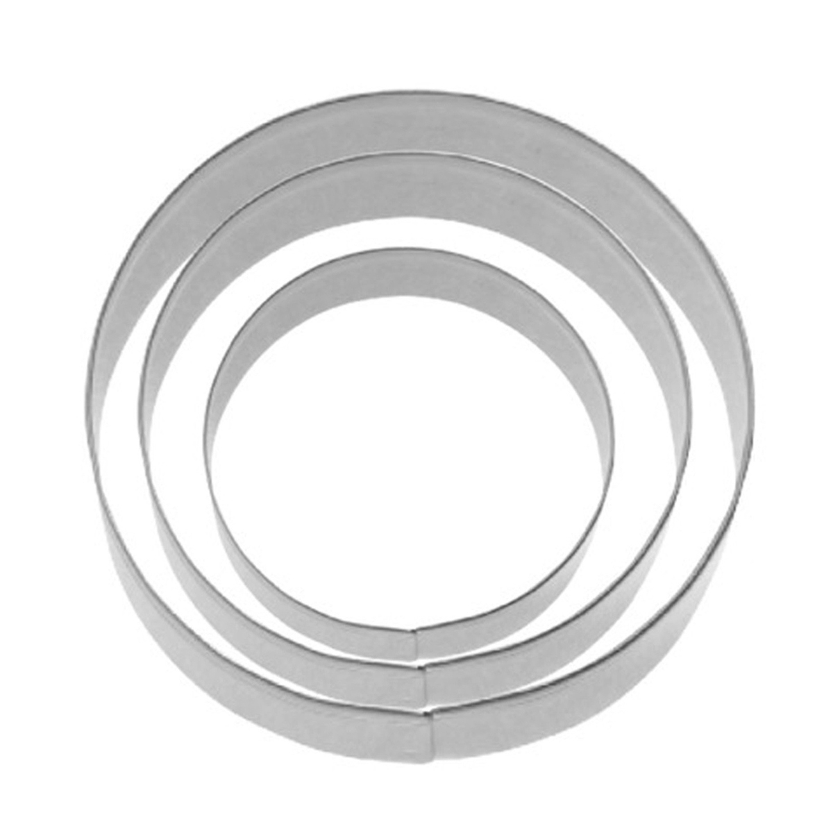 3 Terrassen-Ausstechformen »Ring glatt«, 4 cm, 5 cm, 6 cm