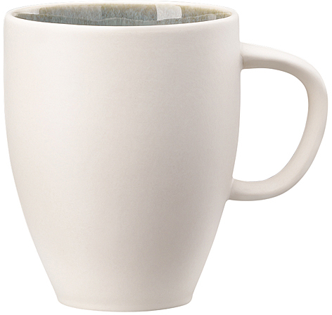 Junto Aquamarine (türkis) von Rosenthal, Becher mit Henkel, aus Steinzeug - spülmaschinengeeignet