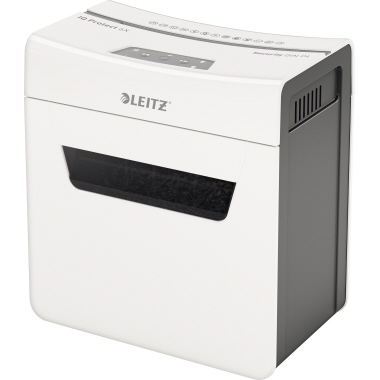 Leitz Aktenvernichter IQ 6X Protect Premium P-4 Partikelschnitt weiß