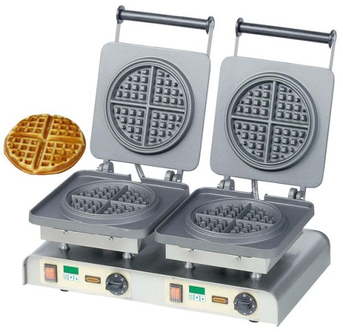 NEUMÄRKER Waffeleisen Americano II mit 2 Digitaltimern, Aluminiumplatten beschichtet 610x340x250 mm