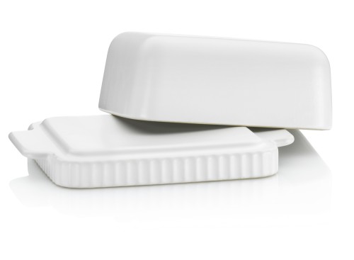 KELA Butterdose Maila Keramik weiß 17,5x12,0x7,5cm