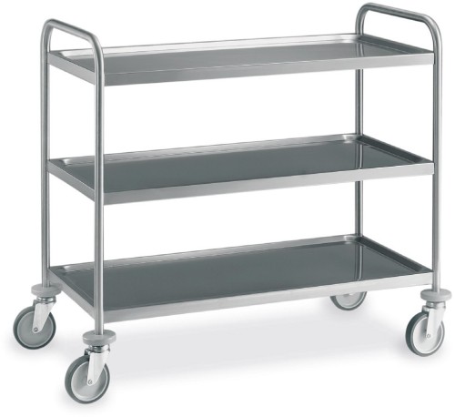 ETERNASOLID® Edelstahlwagen PROGRESS, 3 Borde 1000x500 verschweisst