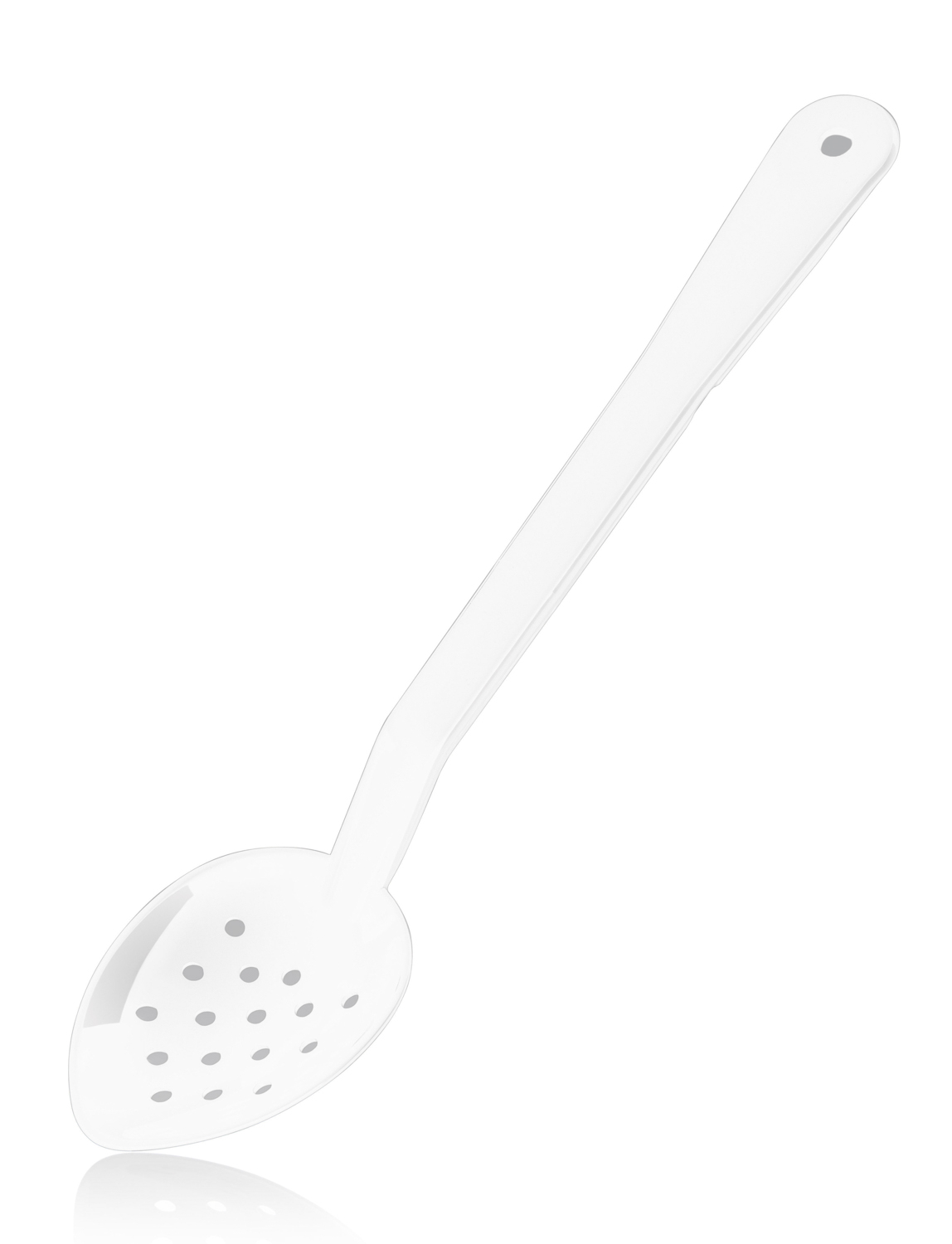 ARAVEN perforierter Servierlöffel mit 33cm Länge aus Polycarbonat, weiß