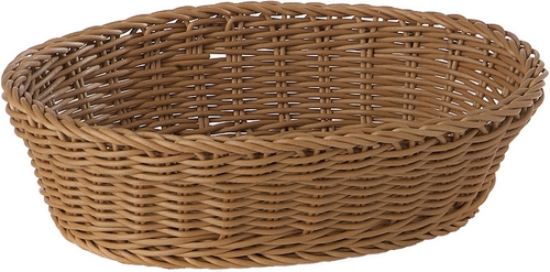 Korb, oval 25 x 19 cm, H: 6,5 cm Polypropylen, beige -PROFI LINE- spülmaschinengeeignet bruchsicher stapelbar