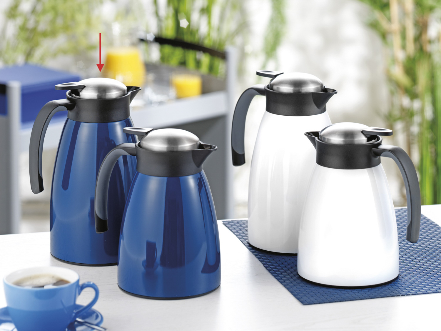 Isolierkanne GLACE, Inhalt: 1,5 Liter, dunkelblau