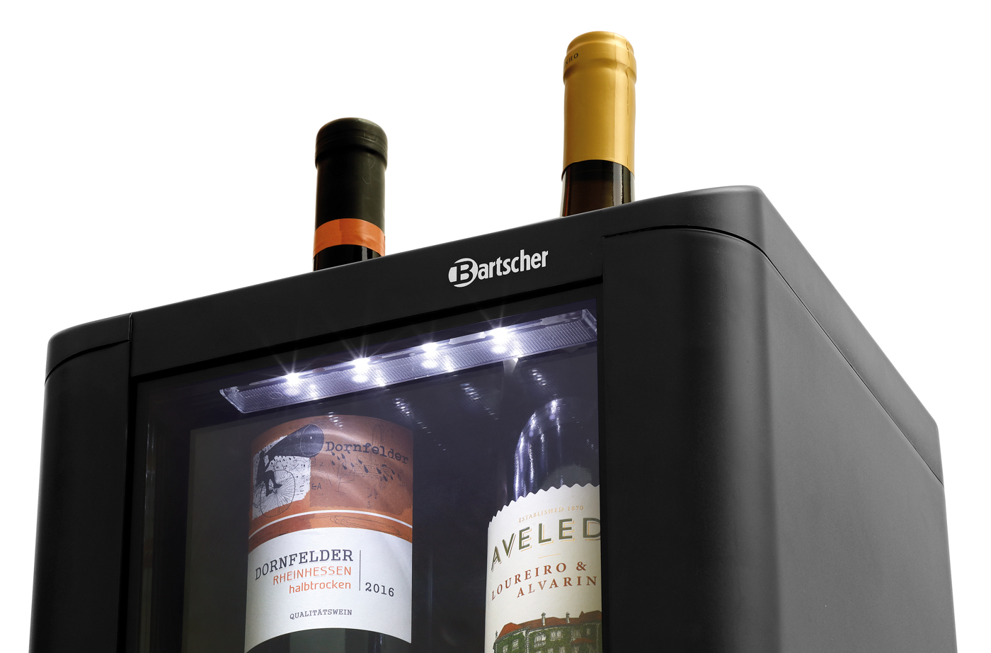 Bartscher Weinkühler 2FL-100 | Temperaturbereichvon: 5 °C | Maße: 29 x 26 x 26,0 cm. Gewicht: 4,8kg