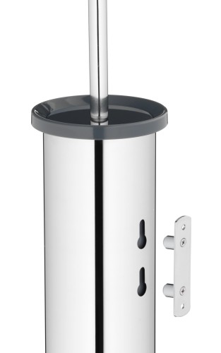 KELA WC-Garnitur Alor Edelstahl 18/10 schwarz 38,0cm 11,5cmØ