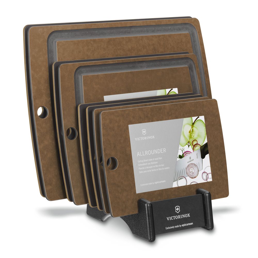 Victorinox Allrounder Schneidbrett Set, 9-teilig braun / schwarz gemischt, Display gratis solange Vorrat