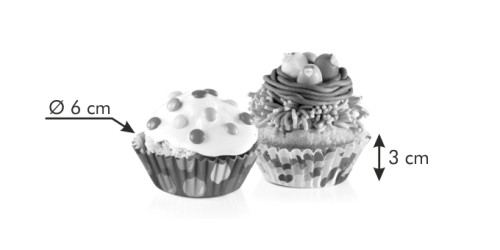 Muffin-Körbchen DELÍCIA ø 6 cm, 60 St., für Kinder