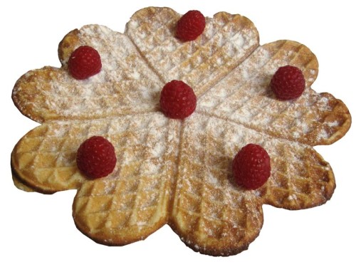 NEUMÄRKER Waffeleisen Herzwaffel groß I mit Digitaltimer, Backplatten Grauguss 310x340x250 mm