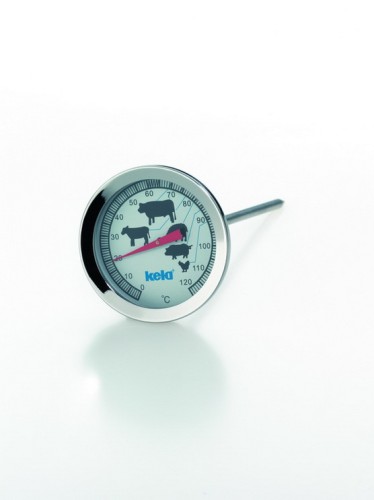 Kela Fleischthermometer Punkto Edelstahl 18/10 0-120 5cmØ