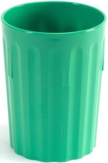 Roltex Trinkbecher mit Rillen und 250 ml Füllvermögen, smaragdgrün