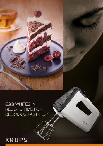 Krups 3 MIX 5500 Handmixer, 500 W, 5 Geschwindigkeiten + Turbo- & Auswurftaste, ergonomischer Griff, weiß