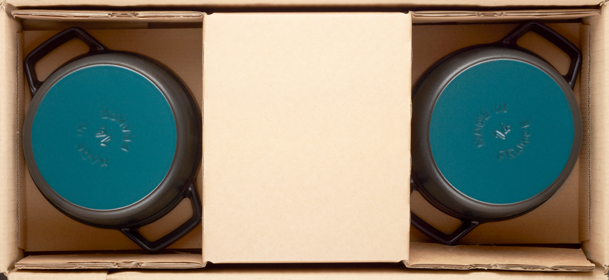 Cocotte Set, 3-tlg, rund, Gusseisen, Schwarz, Serie: La Cocotte. Marke: Staub