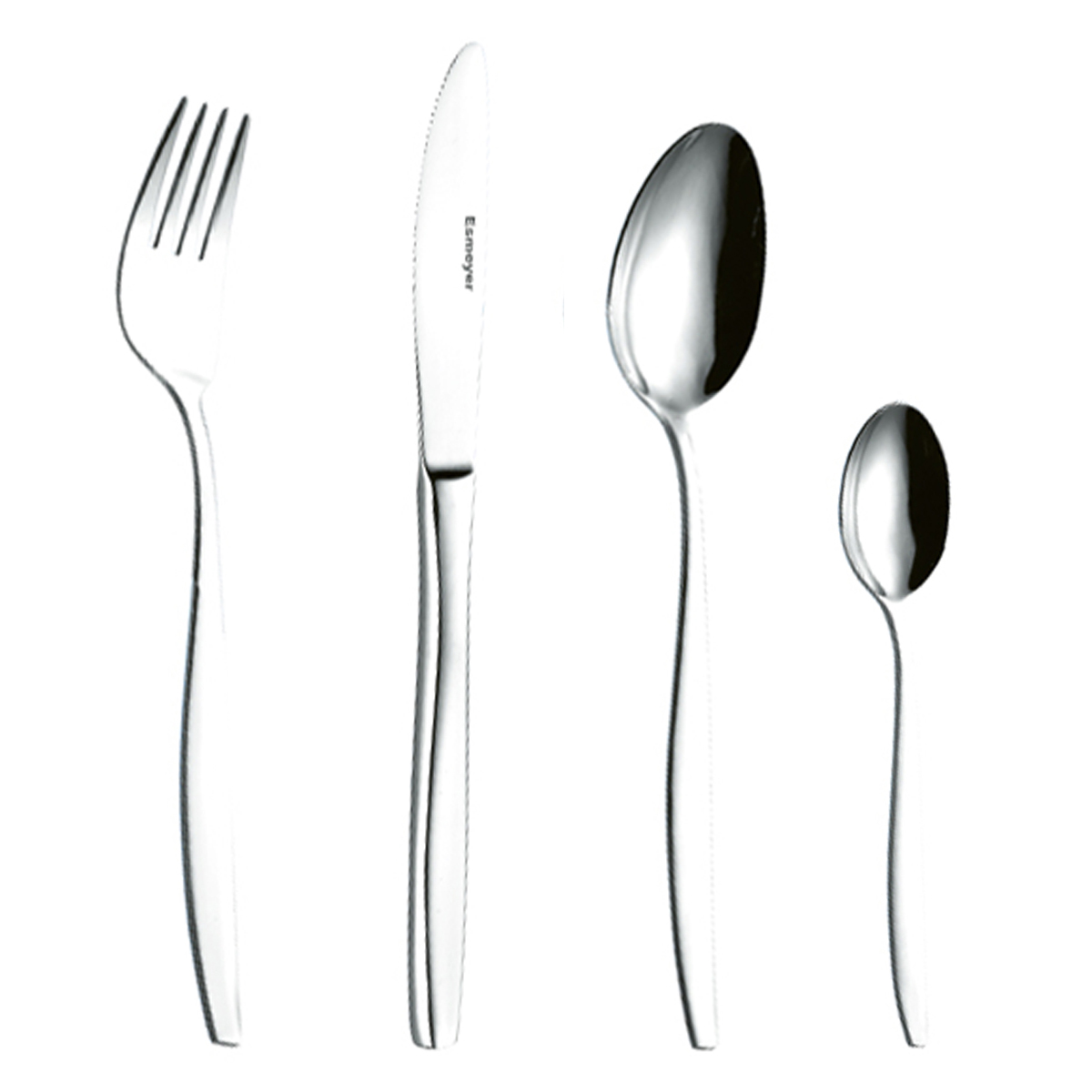 24-teiliges Besteck LAURA, aus Edelstahl 18/0 poliert. Messer aus Klingenstahl.