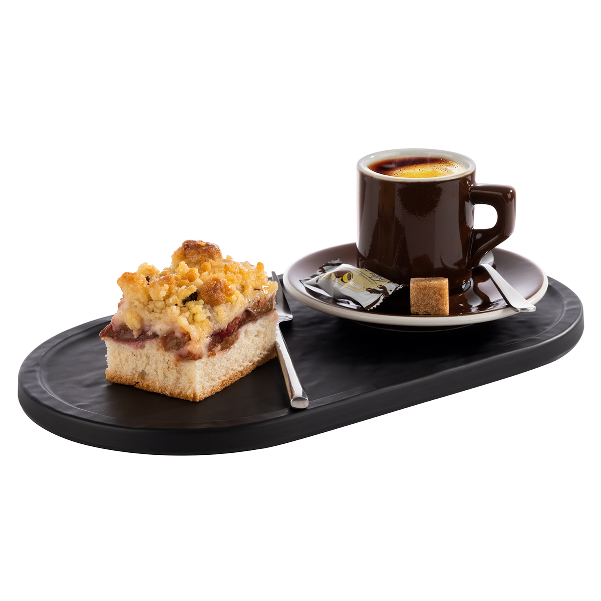 Tablett -SLATE-, 28 x 15,5 cm, H: 1 cm, Melamin, schwarz, (passend zu APS Nr. 30336)