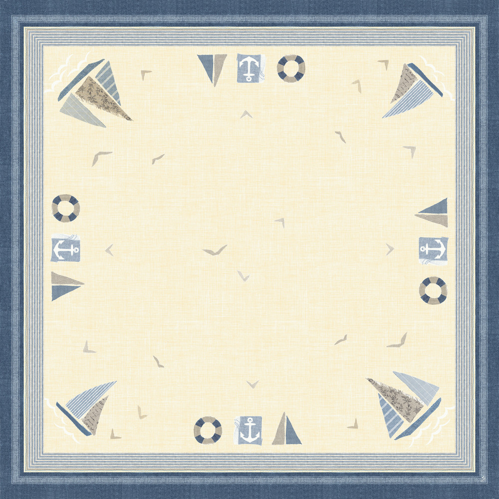 DUNI Dunisilk-Mitteldecken 84 x 84 cm, Seaway