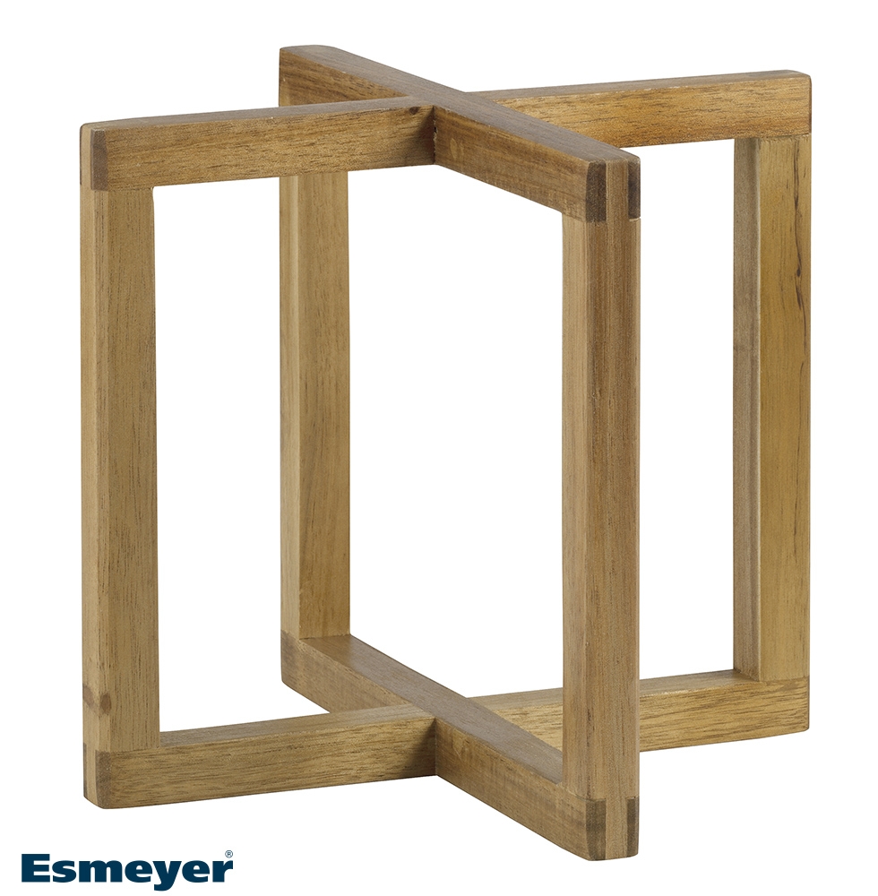 Buffetständer -WOOD- 20 x 20 cm, H: 17,5 cm Akazienholz nicht spülmaschinengeeignet stapelbar Farbe: Braun