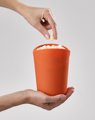 Joseph Joseph M-Cuisine - Popcorn-Maker für die Mikrowelle, 2-er Pack - orange/grau
