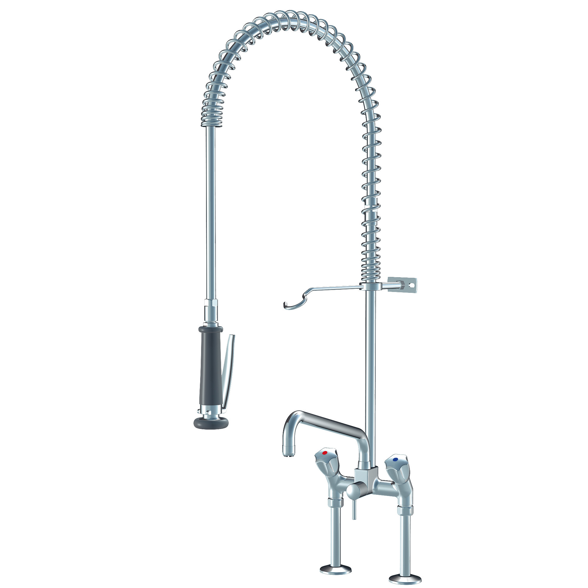 BLANCO Geschirrwaschbrause m. Mischbatterie u. Schwenkaus., Schlauchl. ca. 1000 mm, Anschluss: 1/2", Bohrung: 22 mm, Ausladung: 300 mm, Höhe: