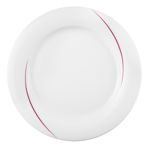 Seltmann Teller flach 26 cm Fahne, Form: Laguna, Dekor: 34622 bordeaux Flanken