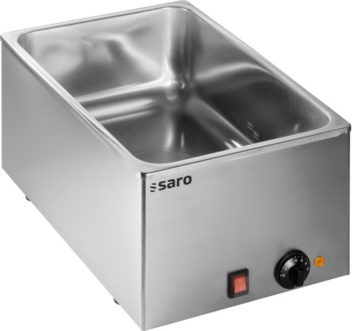 SARO Bain Marie Modell BM 210 Made in Europe - Material: Edelstahl - Für 1/1 oder 2 x 1/2 oder 3 x 1/3 GN-Behälter - GN-Behältertiefe bis