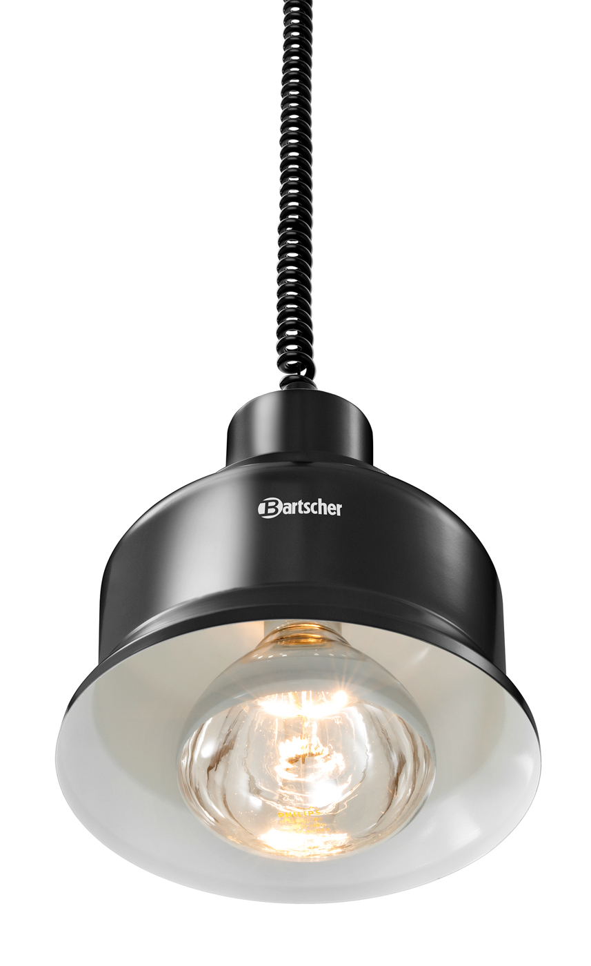 Bartscher Wärmelampe IWL250D SW | Art derWärmequelle: Infrarotlampe(n) | Maße: 23 x 23 x25,0 cm. Gewicht: 1 kg