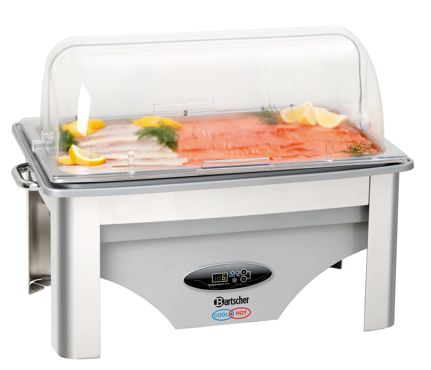 Bartscher Chafing-Dish 1/1 "COOL + HOT" | Funktionen: Kühlen ,Warmhalten | Maße: 61 x 36 x 450 cm. Gewicht: 15,3 kg