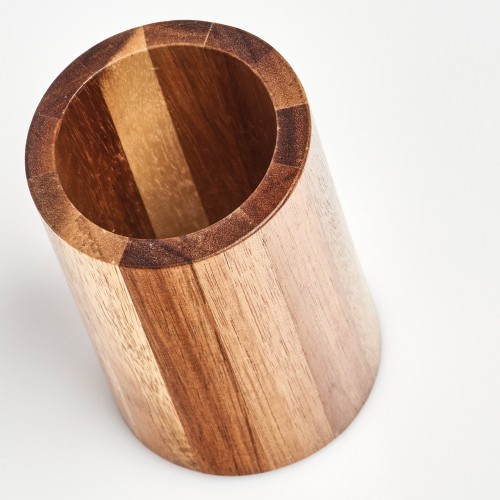 Zahnputzbecher, Akazie. Ø: 70 mm. Höhe: 110 mm.