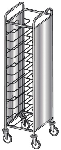 ETERNASOLID® Tablettwagen 12 Universal, 2 Seiten Verkleidung Edelstahl