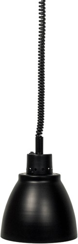 SARO Buffet Wärmelampe Modell FRANCIS Made in Europe - Material: (Lampenschirm) Leichtmetall, Farbe schwarz - Spiralkabel: 1,55 m - 1