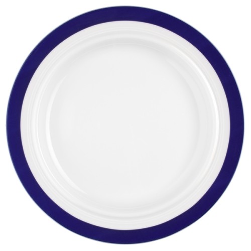 Seltmann Teller flach 25,5 cm, Form: Vitalis, Dekor: 34708 blaues Band