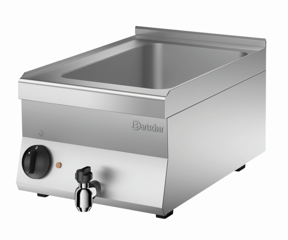 Bartscher Bain-Marie 650, B400, 1/1GN, TGOK | Frequenz: 50/60 Hz | Maße: 40 x 59,5 x 330 cm. Gewicht: 13 kg