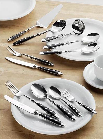 Sahnelöffel NOSTALGIE schwarz 18/0