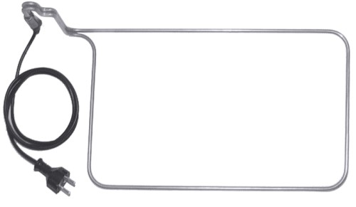 Elektr. Badheizung für GN 1/1 für Chafing Dishes, aus Chrom-Nickel-Molybdän- Stahl (Ø 8,5 mm), 230 V, Nennleistung 1000 W, mit 3 m