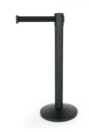 Abgrenzungspfosten PERSONENLEITSYSTEM SERIE LARGEFLEX. Edelstahl, › Gurtanschlüsse mit 4