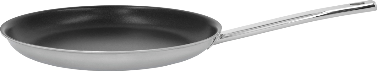 Crêpes-Pfanne, 28 cm, rund, 18/10 Edelstahl, Serie: Ecoline 5. Marke: Demeyere