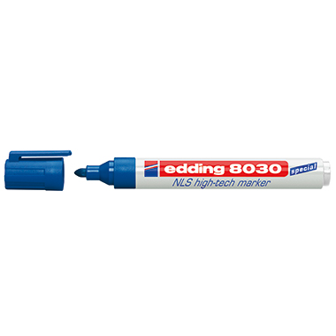 edding Permanentmarker 8030 NLS high-tech marker 1,5-3mm blau Rundspitze nicht nachfüllbar