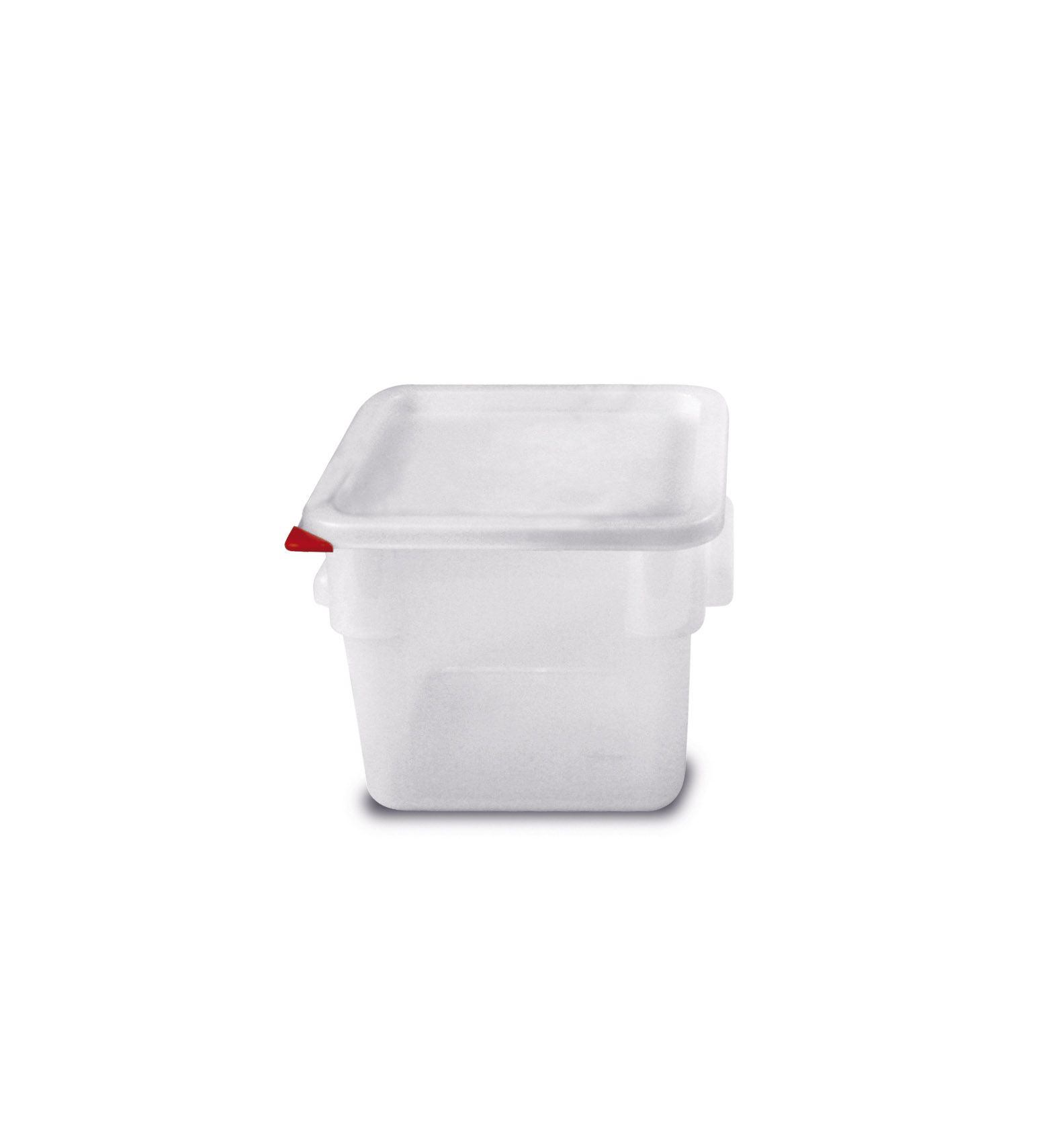 ARAVEN quadratischer Behälter aus Polypropylen mit Deckel und 6 Liter Fassungsvermögen, durchsichtig