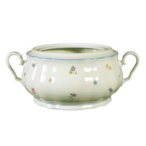 Seltmann Unterteil zur Schüssel mit Deckel, Form: Marieluise, Glasur: elfenbein, Dekor: 30308 Streublume