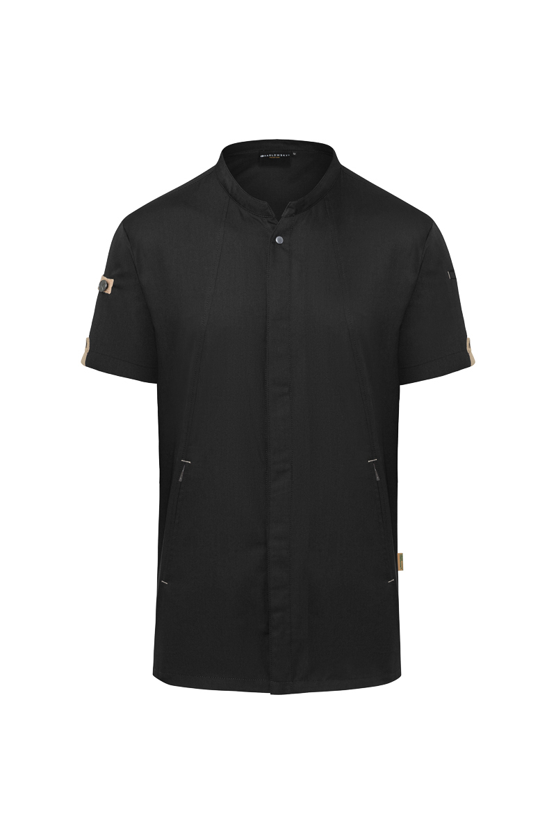 Kurzarm Kochjacke Green-Generation, aus nachhaltigem Material , 72% GRS Certified Recycled Polyester / 28% Conventional Cotton -