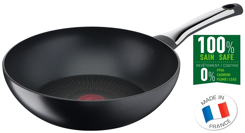 Tefal Excellence kratzfeste Wokpfanne, 28 cm, Made in France