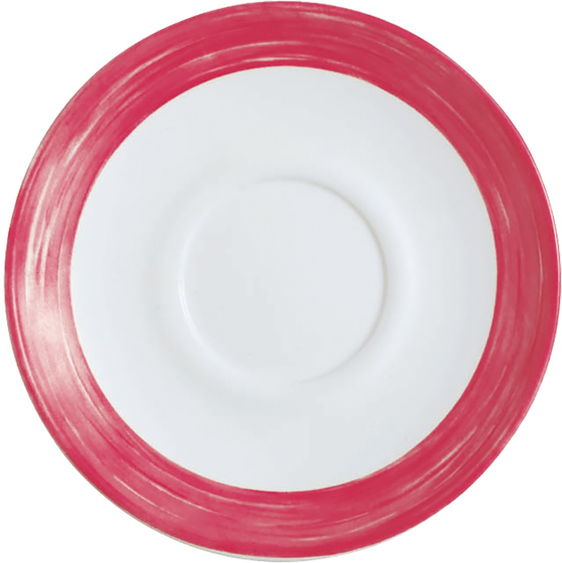 Kaffeeuntertasse 14 cm aus Opalglas Form Brush - Red / Rot von Arcoroc