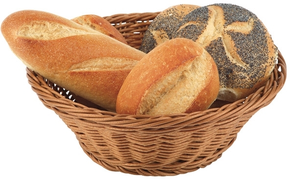 Tisch- und Buffetkorb, rund Ø 25,5 cm, Höhe 8,5 cm Polypropylen, hellbeige -ECONOMIC- spülmaschinengeeignet bruchsicher