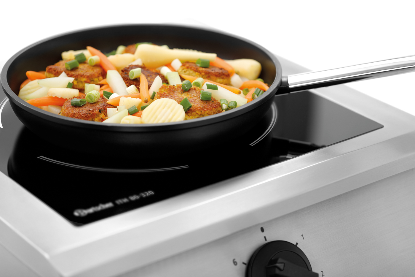 Bartscher Induktionstischherd ITH 80-320 | AnzahlKochstellen: 1 | Maße: 50 x 54 x 24,5 cm. Gewicht:20,6 kg
