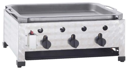 NEUMÄRKER Gas-Kombi-Tischbräter - 3 Brenner nur für Propan-/Butangas 650x530x280 mm